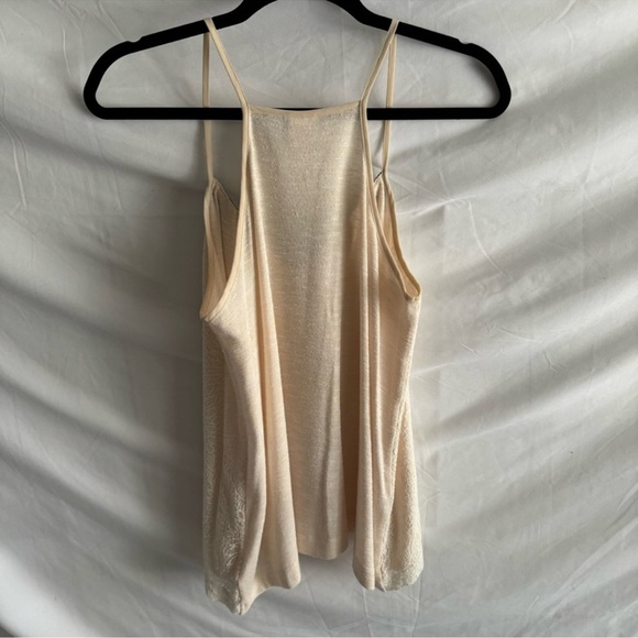 Anthropologie | Akemi + Kin Crossroads Cream Lace Black Fringe Tank Top Size M - Picture 9 of 14